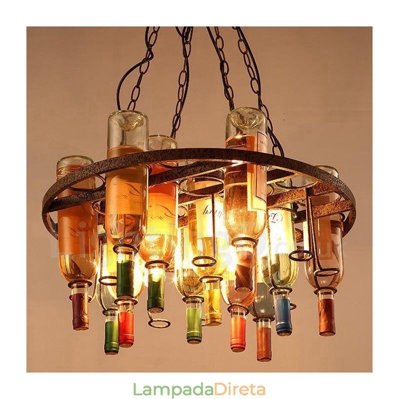 Luminária pendente de metal clássica tradicional