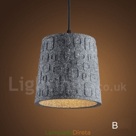 Retro Vintage Concrte 1 Luz Pendente Luz Retro Vintage Concrte 1 Luz Pendente Luz
