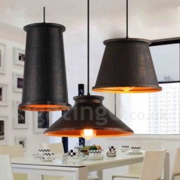Retro Vintage 1 Luz Metal Pendente Luz