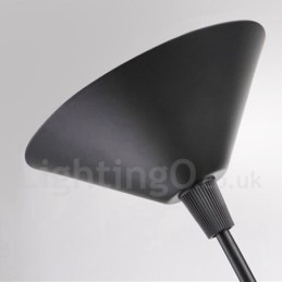 Forma de chapéu de metal preto 1 luz retro vintage pingente luz