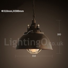 Retro Vintage Metal 1 Luz Pendente Luz