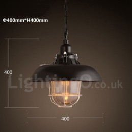 Retro Vintage Metal 1 Luz Pendente Luz