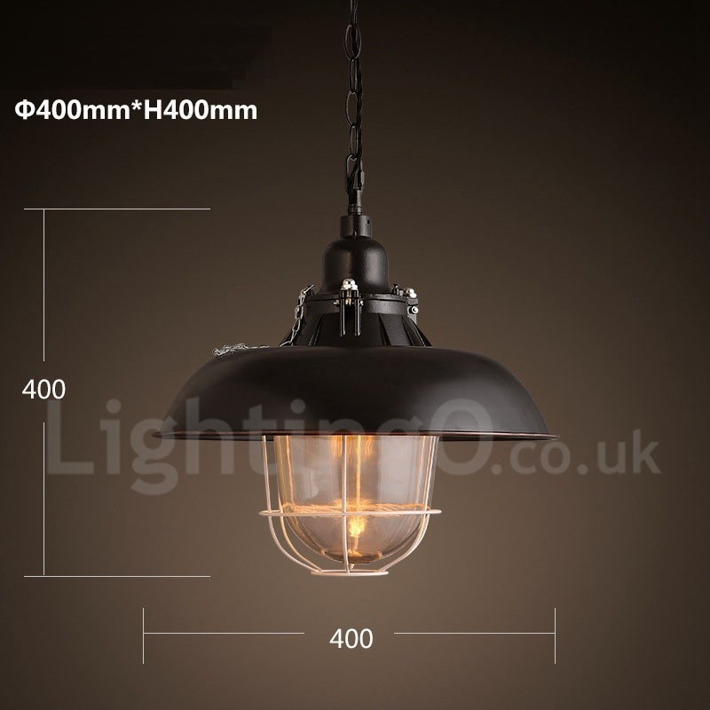 Retro Vintage Metal 1 Luz Pendente Luz