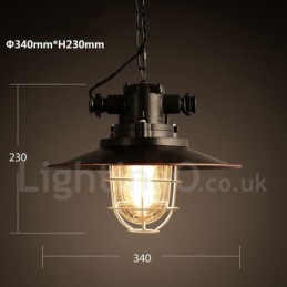 Retro Vintage Metal 1 Luz Pendente Luz