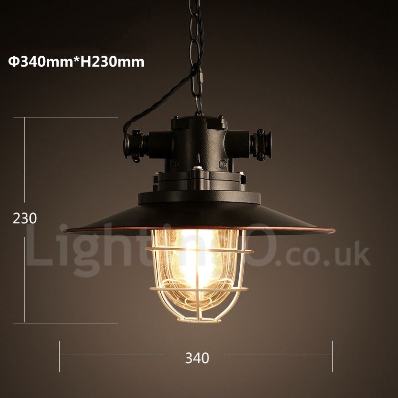 Retro Vintage Metal 1 Luz Pendente Luz