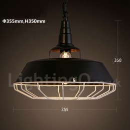 Retro Vintage Metal 1 Luz Pendente Luz