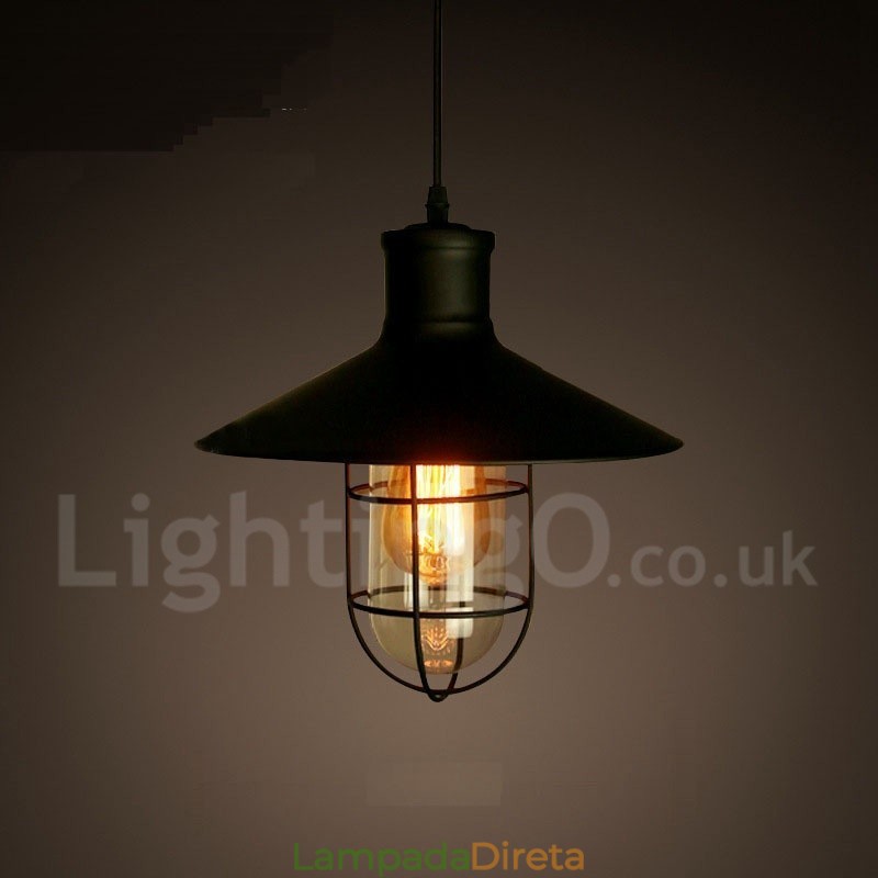 Retro Vintage Metal 1 Luz Pendente Luz