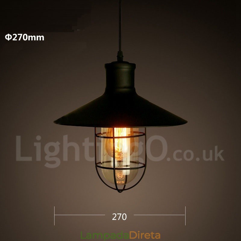 Retro Vintage Metal 1 Luz Pendente Luz