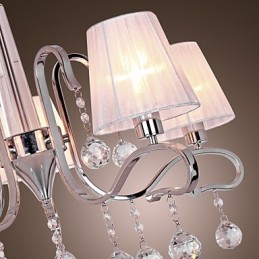 Lustre moderno contemporâneo de cristal galvanizado