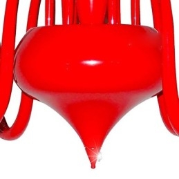 Lustre moderno 18 luzes G4 pintura vermelha