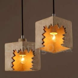 Luminária pendente de concreto moderna e contemporânea