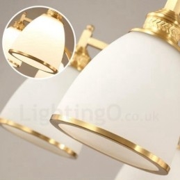 Lustre de cobre integrado de metal rústico com 10 luzes