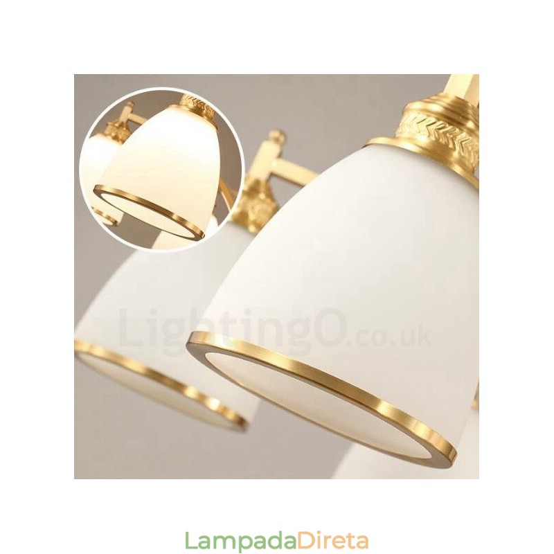 Lustre de cobre integrado de metal rústico com 10 luzes