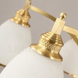 Lustre de cobre integrado de metal rústico com 10 luzes