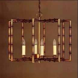 Lustre de ferro de cobre antigo simples americano Lustre criativo