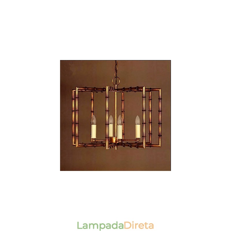 Lustre de ferro de cobre antigo simples americano Lustre criativo