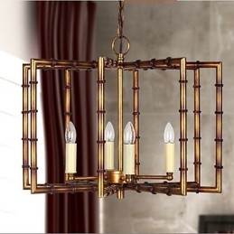 Lustre de ferro de cobre antigo simples americano Lustre criativo