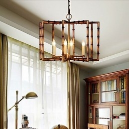 Lustre de ferro de cobre antigo simples americano Lustre criativo