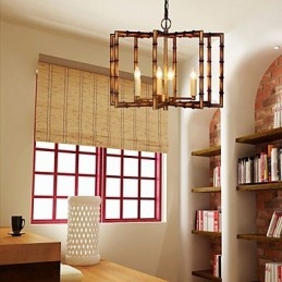 Lustre de ferro de cobre antigo simples americano Lustre criativo