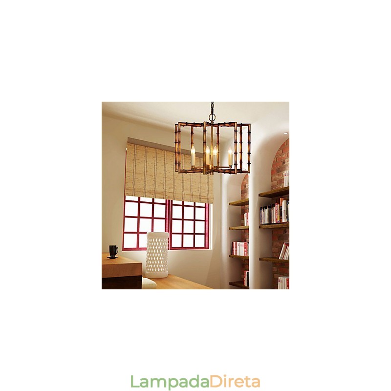 Lustre de ferro de cobre antigo simples americano Lustre criativo