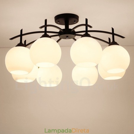 Lustre Integrado Clássico Tradicional de 8 Luzes Lustre Integrado Clássico Tradicional de 8 Luzes