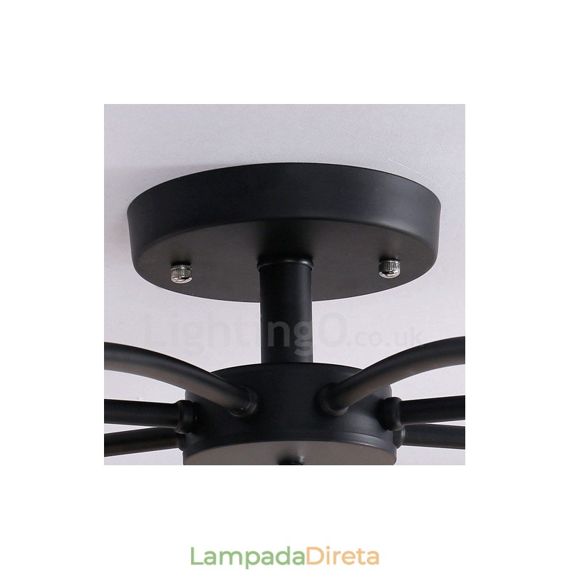 Lustre Integrado Clássico Tradicional de 8 Luzes