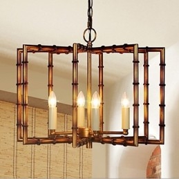 Lustre de ferro de cobre antigo simples americano Lustre criativo