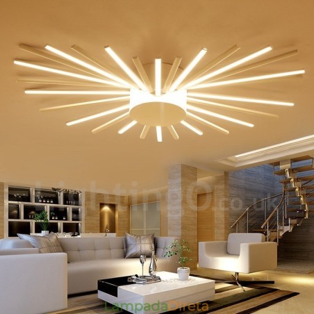 Lustre de metal integrado moderno e contemporâneo de 28 luzes Lustre de metal integrado moderno e contemporâneo de 28 luzes