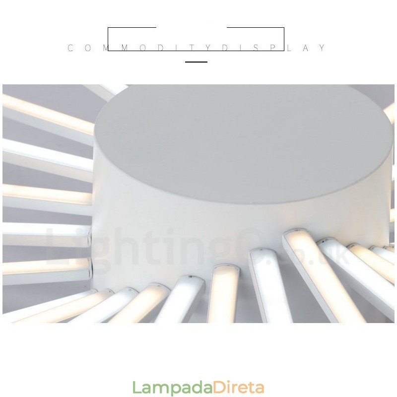 Lustre de metal integrado moderno e contemporâneo de 28 luzes