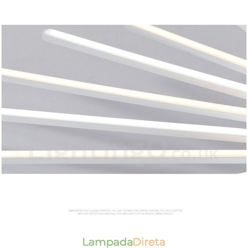 Lustre de metal integrado moderno e contemporâneo de 28 luzes