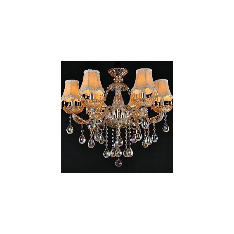 Lustre Cristal Tradicional Clássico Vidro 6 Luzes