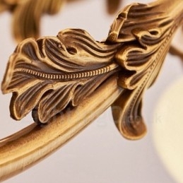 Lustre de luxo integrado clássico tradicional de metal com 8 luzes