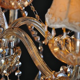 Lustre Cristal Tradicional Clássico Vidro 6 Luzes