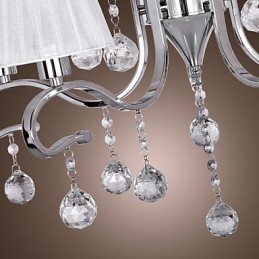 Lustre moderno contemporâneo de cristal galvanizado