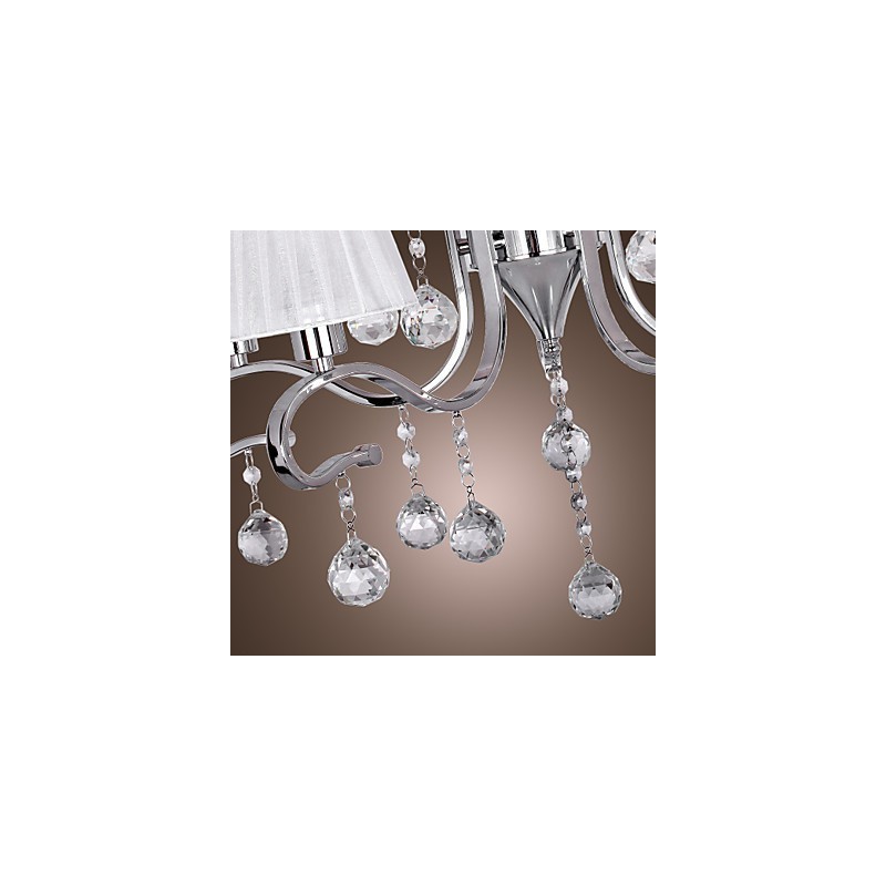 Lustre moderno contemporâneo de cristal galvanizado