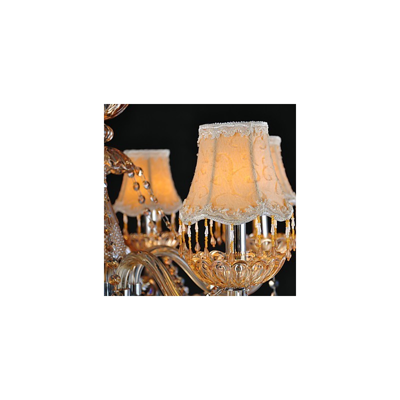 Lustre Cristal Tradicional Clássico Vidro 6 Luzes