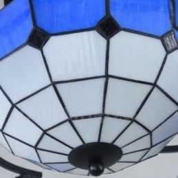 Lustre integrado estilo mediterrâneo de 9 luzes