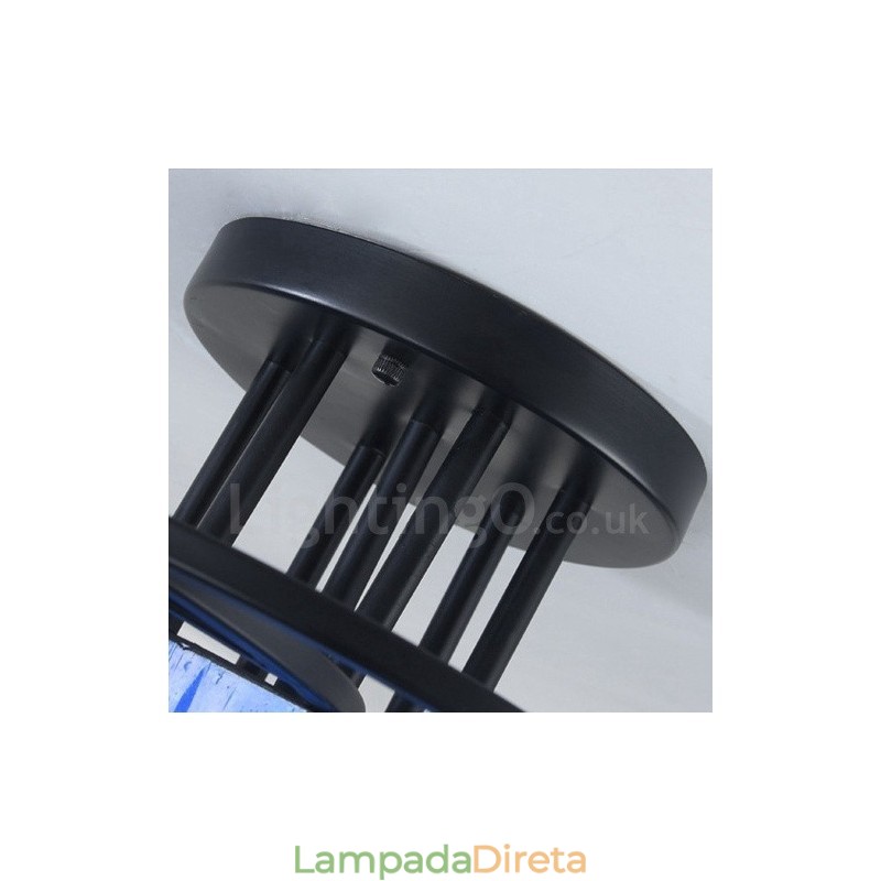 Lustre integrado estilo mediterrâneo de 11 luzes