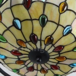 Lustre integrado estilo mediterrâneo de 4 luzes