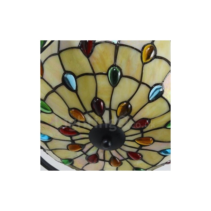 Lustre integrado estilo mediterrâneo de 4 luzes