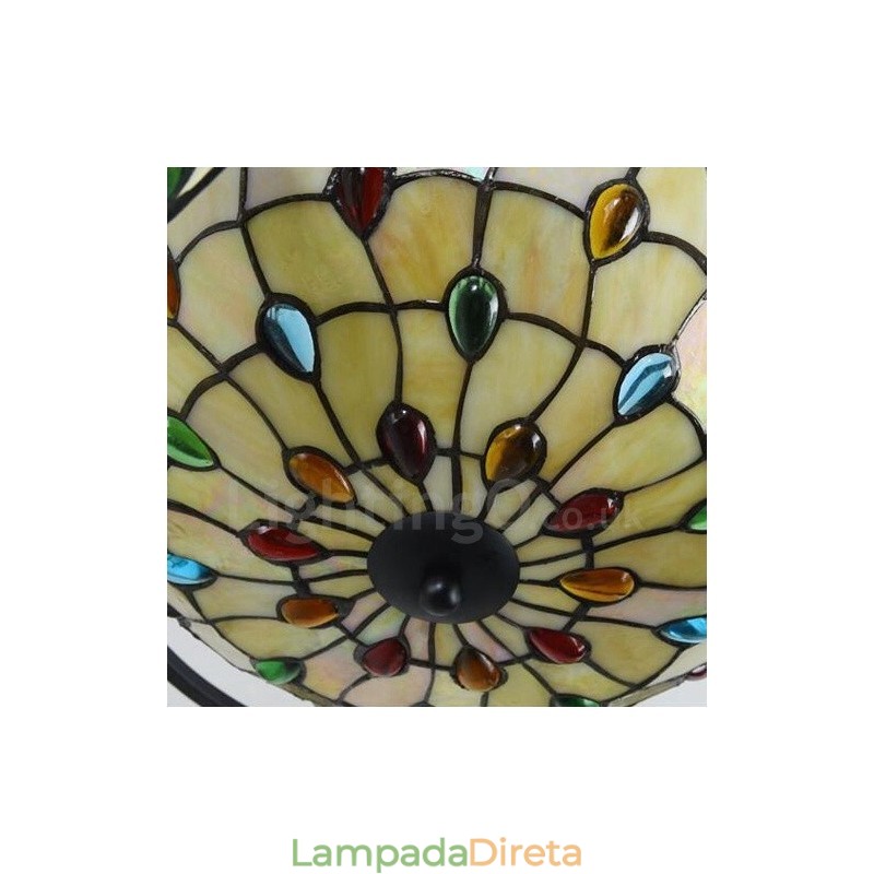 Lustre integrado estilo mediterrâneo de 9 luzes