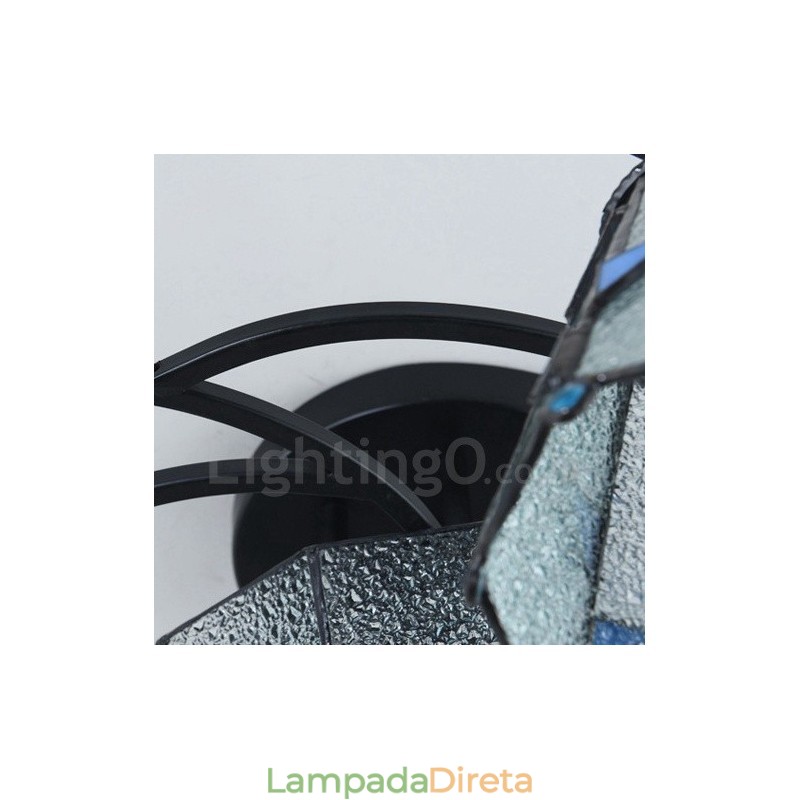Lustre de metal integrado estilo mediterrâneo com 9 luzes para banheiro