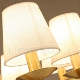 Lustre de cobre integrado de metal rústico com 6 luzes