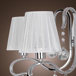 Lustre moderno contemporâneo de cristal galvanizado