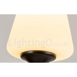 Lustre de metal integrado rústico de 6 luzes