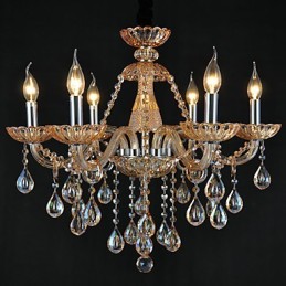Lustre Cristal Tradicional Clássico Vidro 6 Luzes