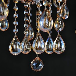 Lustre Cristal Tradicional Clássico Vidro 6 Luzes