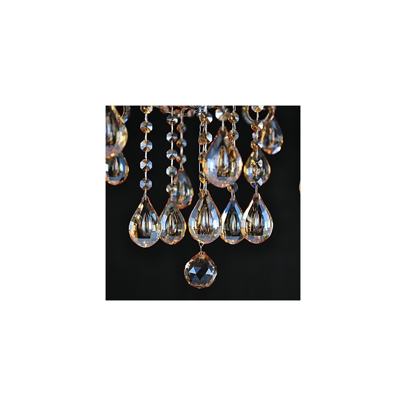 Lustre Cristal Tradicional Clássico Vidro 6 Luzes