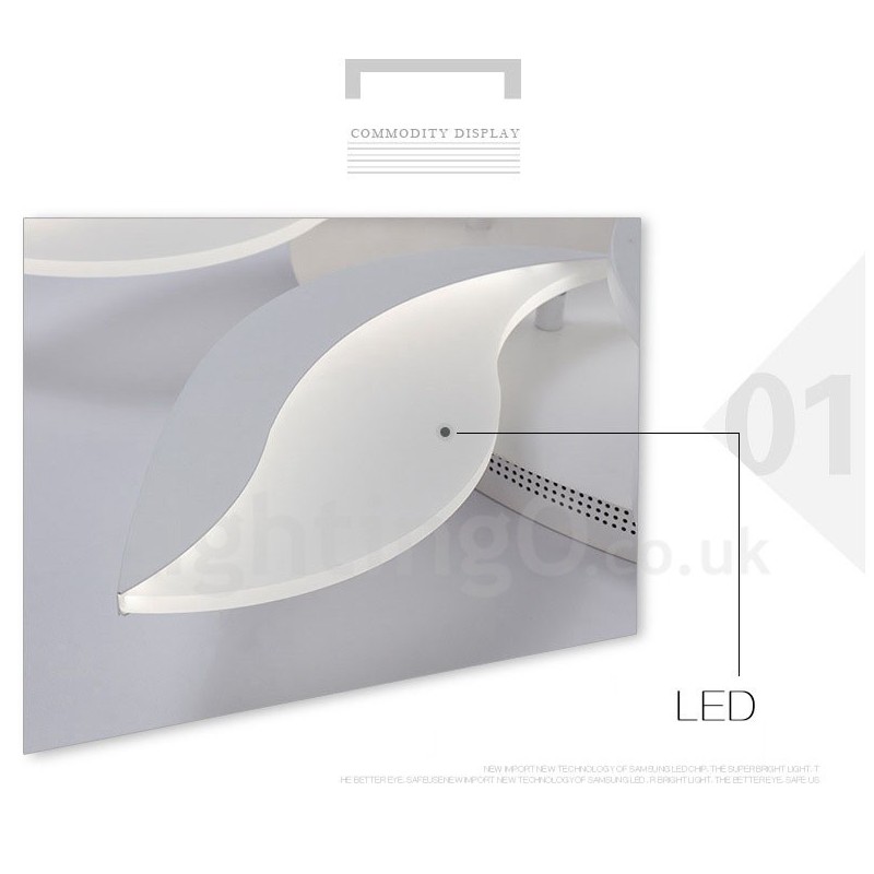 Lustre integrado moderno contemporâneo de 5 luzes