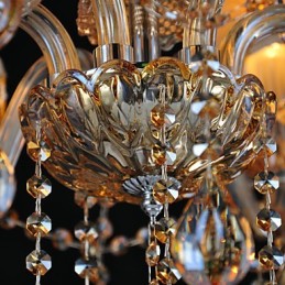 Lustre Cristal Tradicional Clássico Vidro 6 Luzes